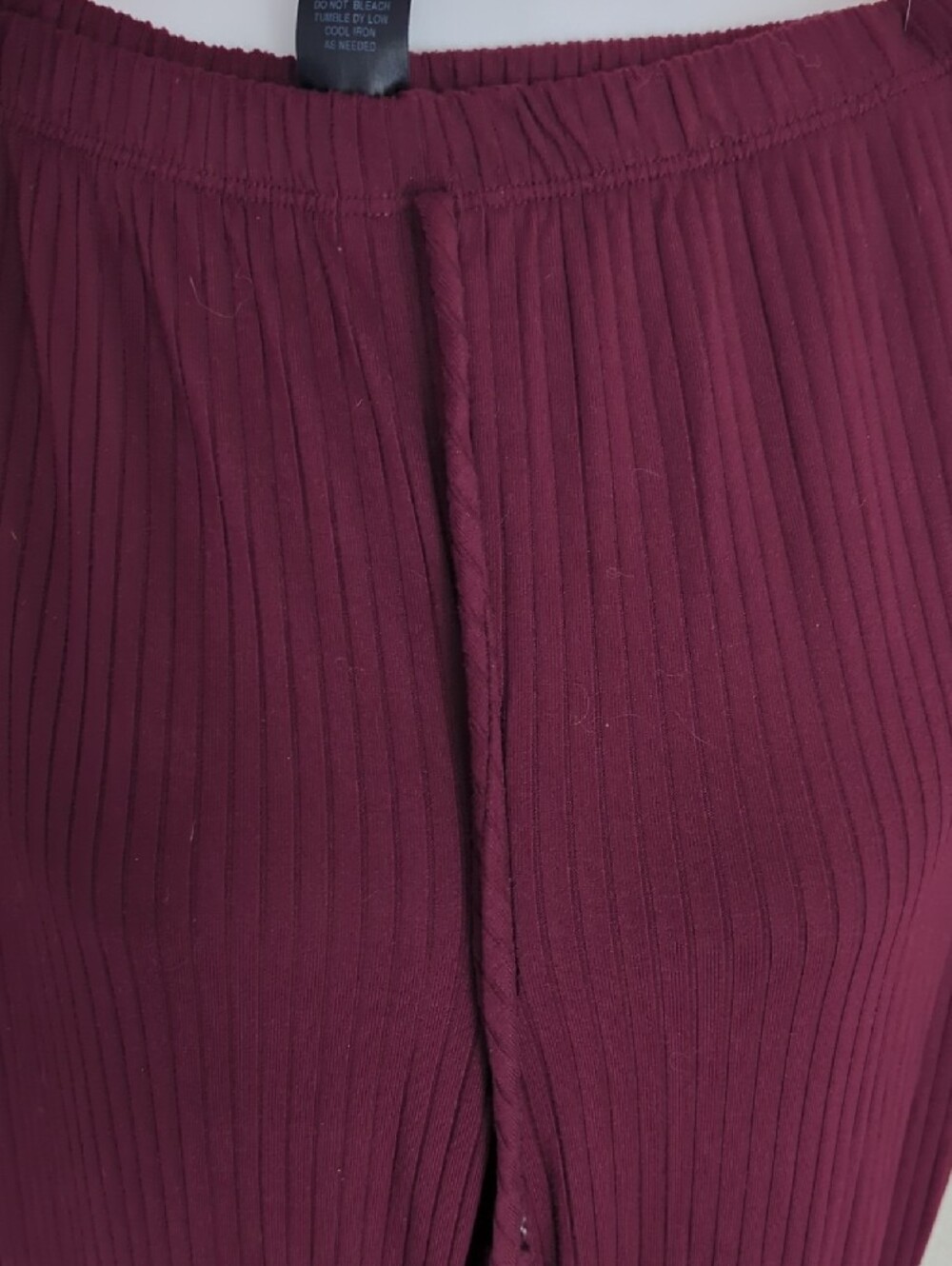 Two (2) Pair Of Alloy Apparel Navy & Burgundy Ribbed Stretch Pants - Picture 5 of 6